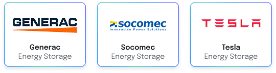 The image showcases the PFE/FEOC compliant hardware partners that Energy Toolbase works with to deploy energy storage projects.